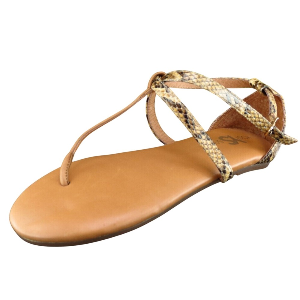Yosi Samra Sz 8 M Brown Thong Synthetic Women‎ Sandals
